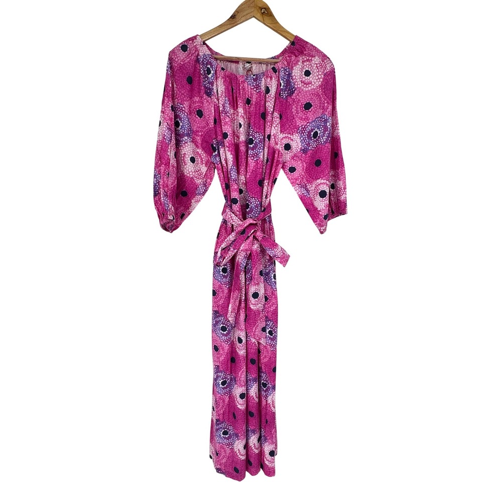 Frances Valentine Bliss Maxi Dress Women M Pink Barberton Daisy Floral Resort - Picture 2 of 13